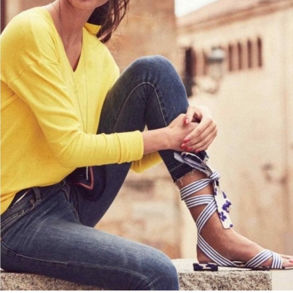 CAbi  Watercolor Stripe/Floral Sandals